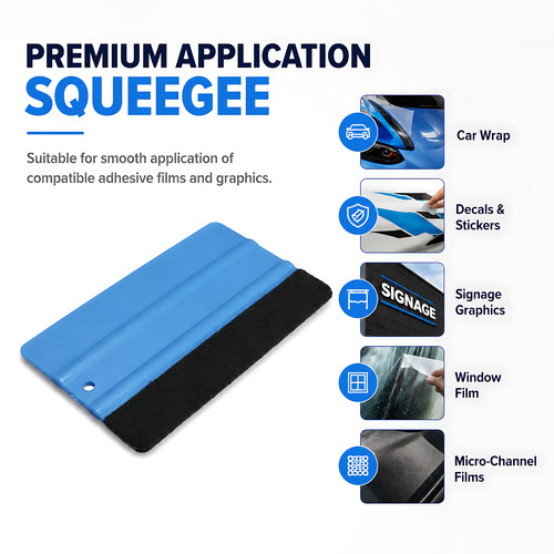 Felt edge squeegee vinyl decal - felt,