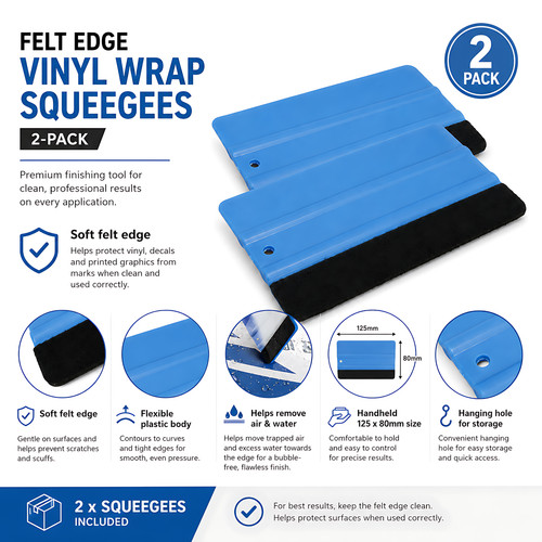 Felt edge squeegee vinyl - x,