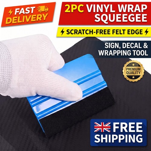 2pc vinyl wrap - wrap, squeegee